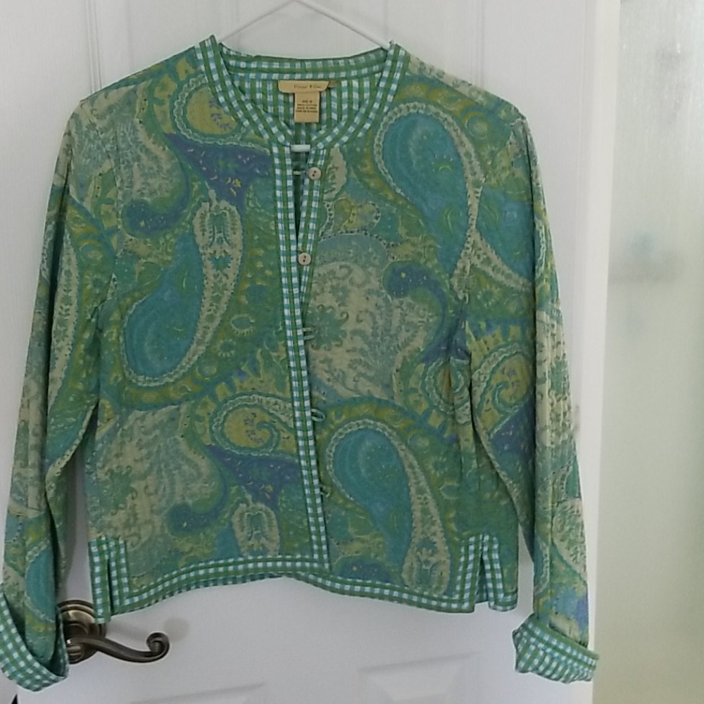 Get ready for Easter:Pour Elle 100% cotton short waisted lined jacket